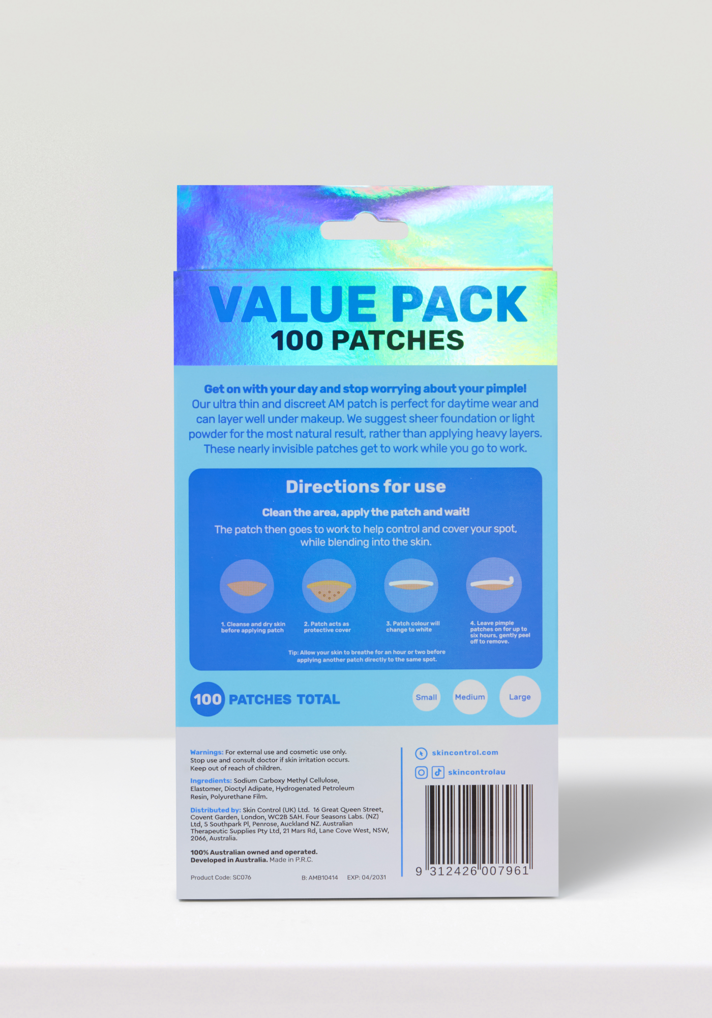 Pimple Patch AM 100 Pack